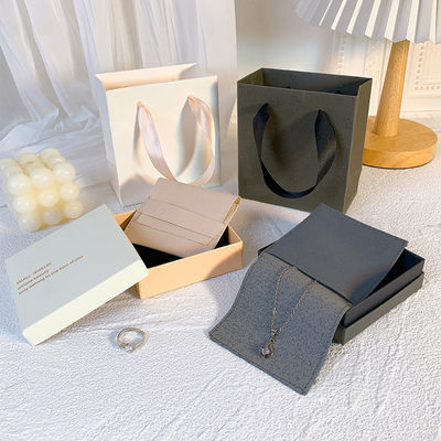 Jewelry bag Custom Set Logo Envelope Flap Elastic drawstring design felt suede bow Pouches